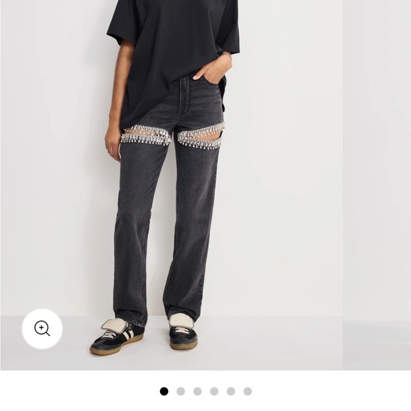 Good American Denim - Good American- Good Icon Straight Diamond Jeans